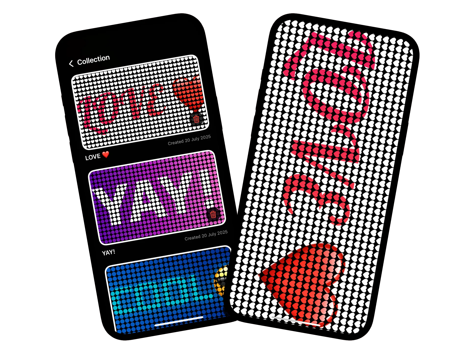 LED Scroller: Ledify interface showing customizable scrolling banner